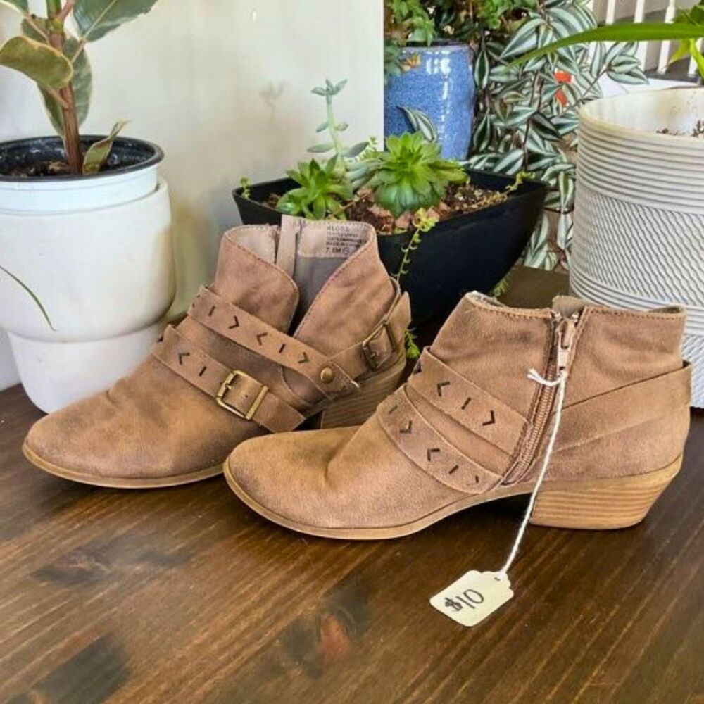 Now or Never Tan Ankle Boot (7.5)